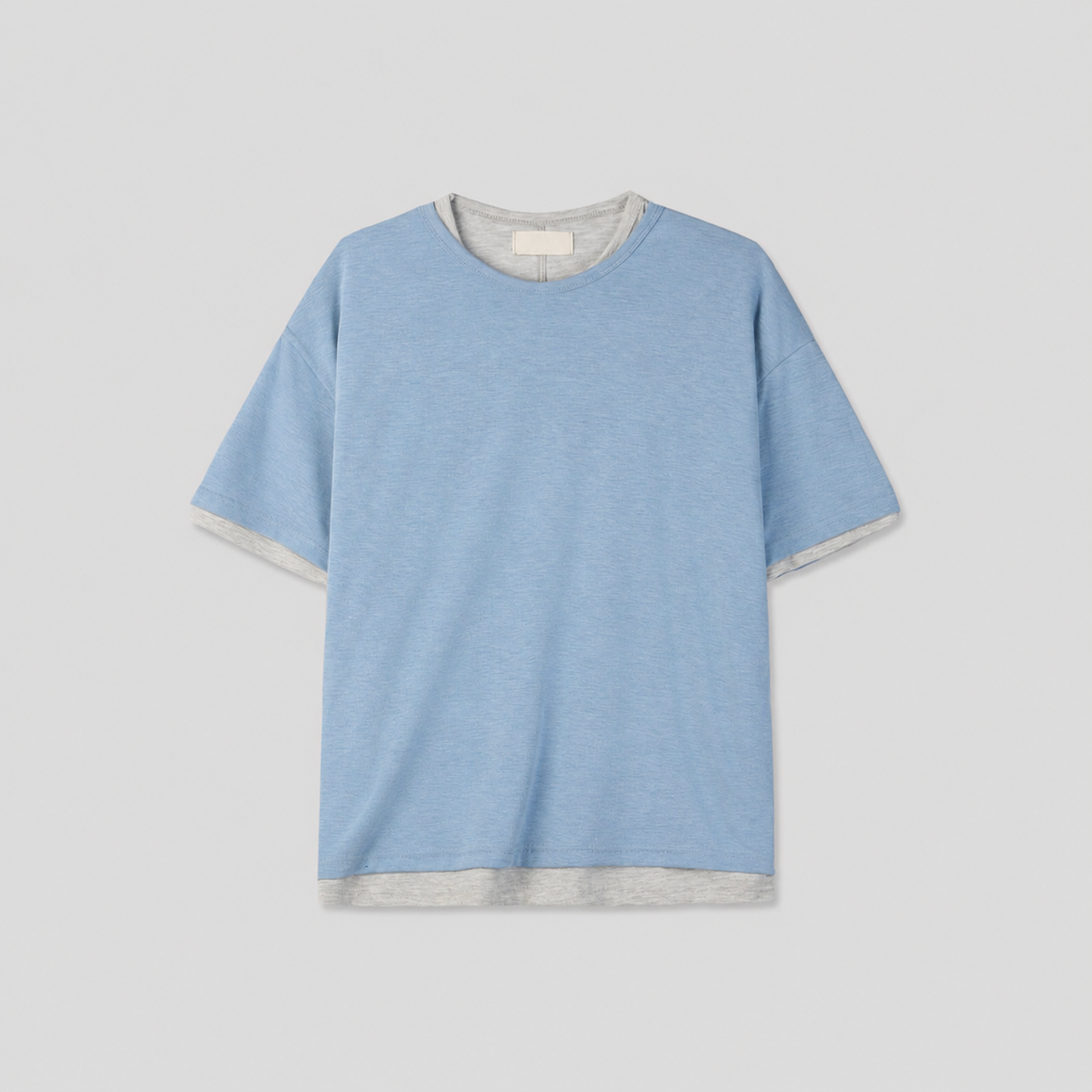 Layered-Cut Short Sleeve Tee