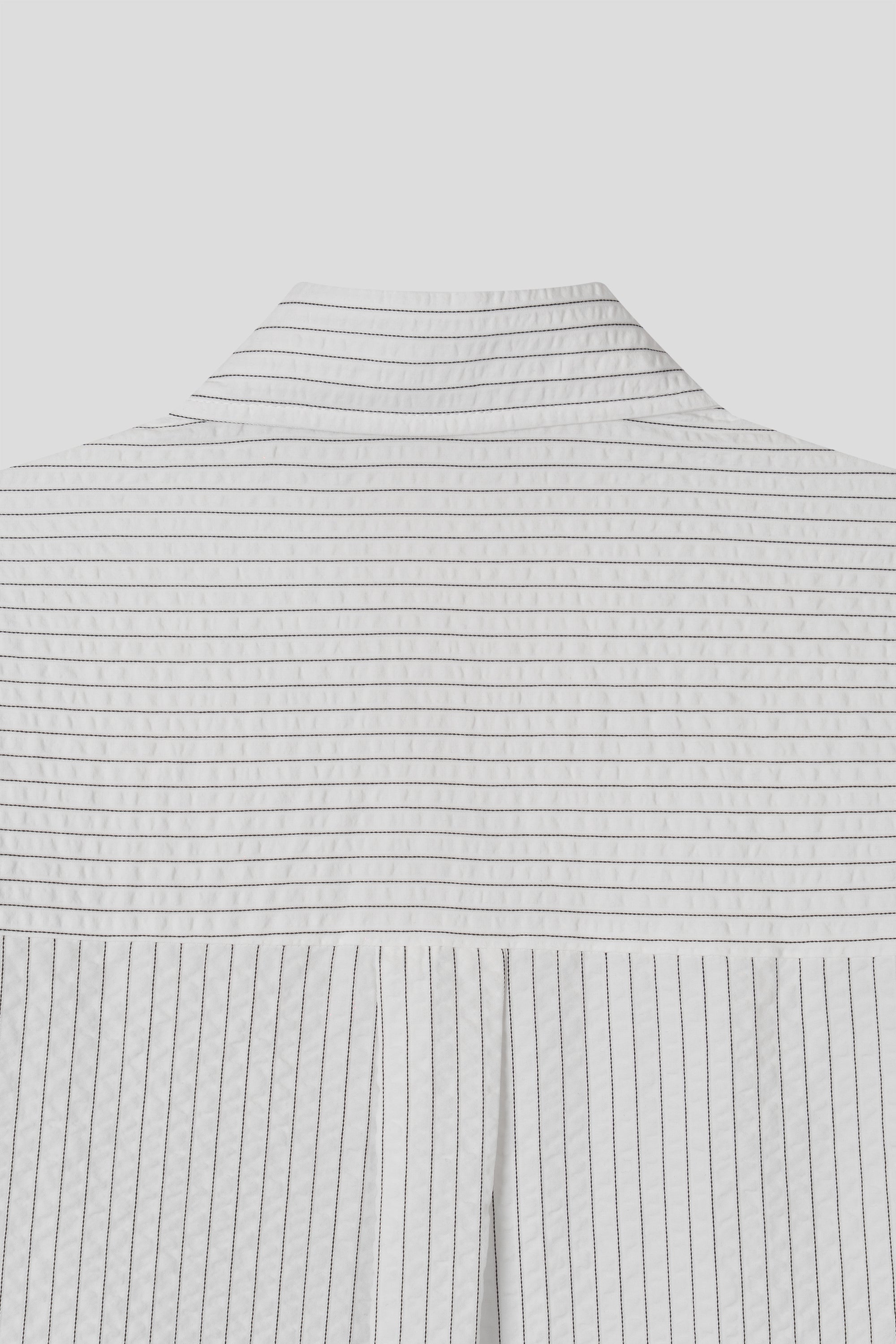 Textured Stripe Seersucker Shirt