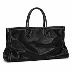 Contrast-Stitch Carryall Bag