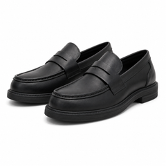 Moc-Toe Leather Penny Loafers