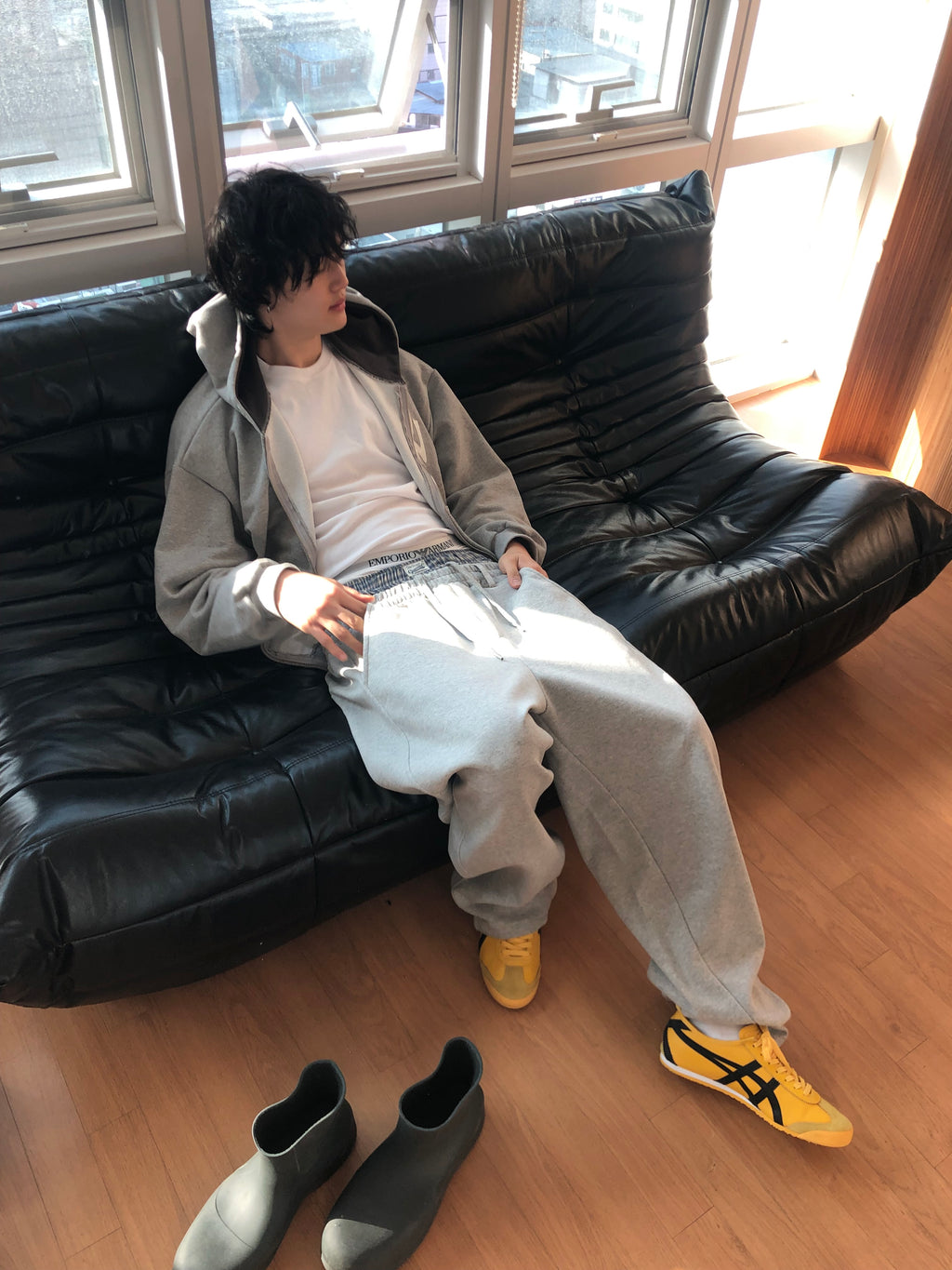 Sagged Layered Sweat Pants