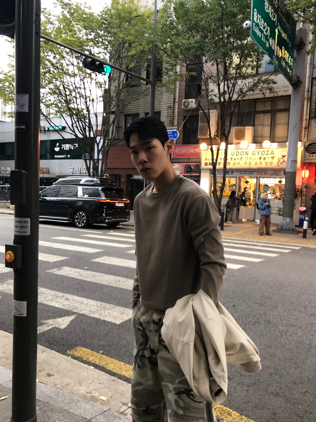 Waffle Knit Crop Long Sleeve