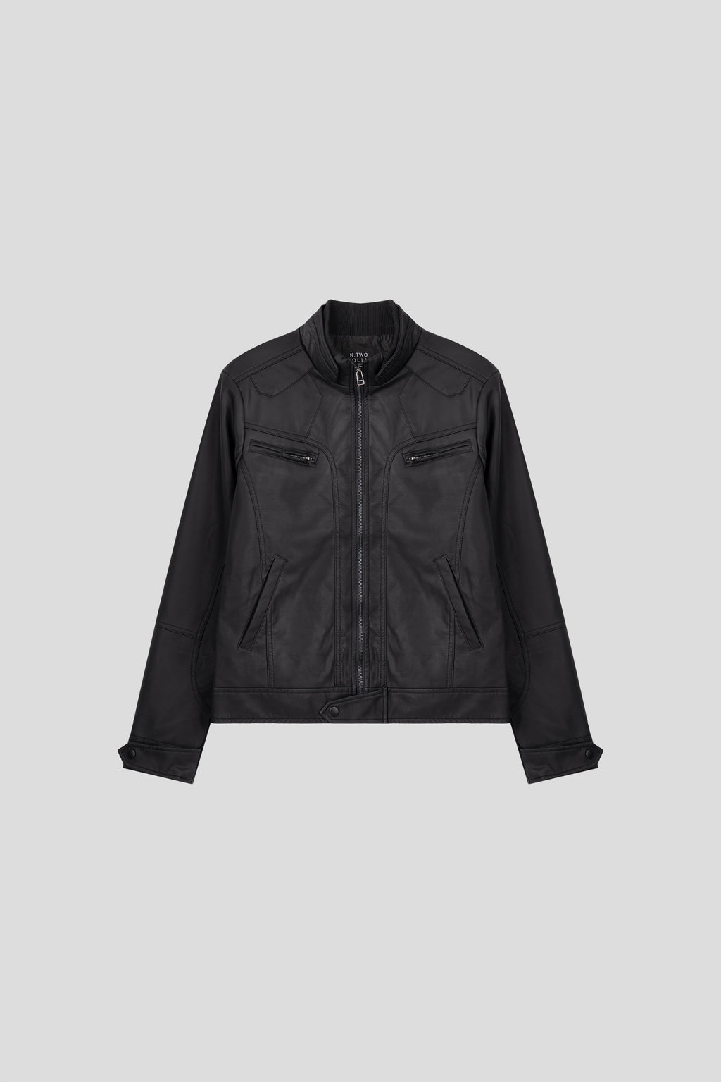 Y2k began leather biker jacket