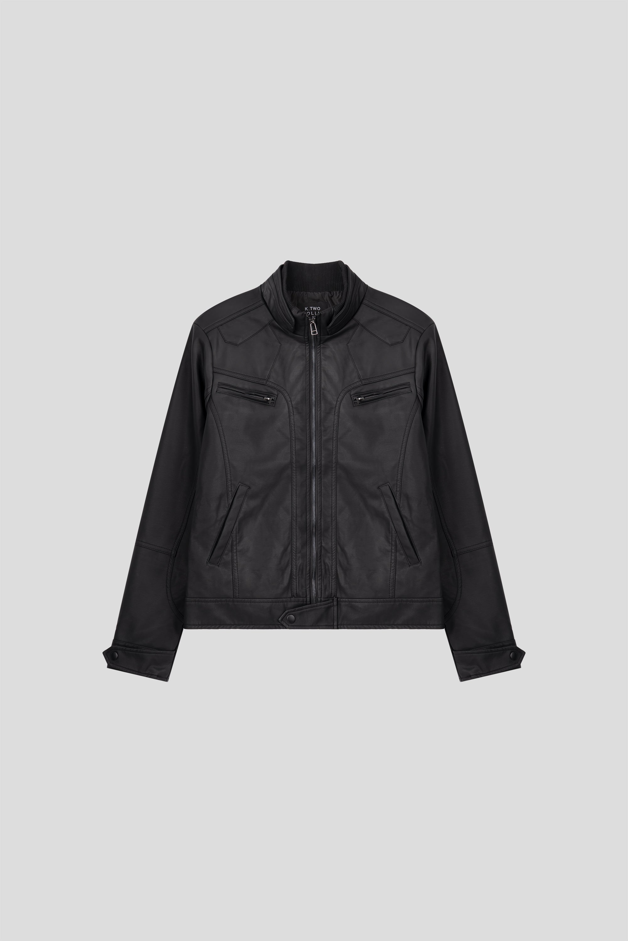 Y2k began leather biker jacket