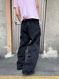 Tab-Pocket Wide Denim Pants