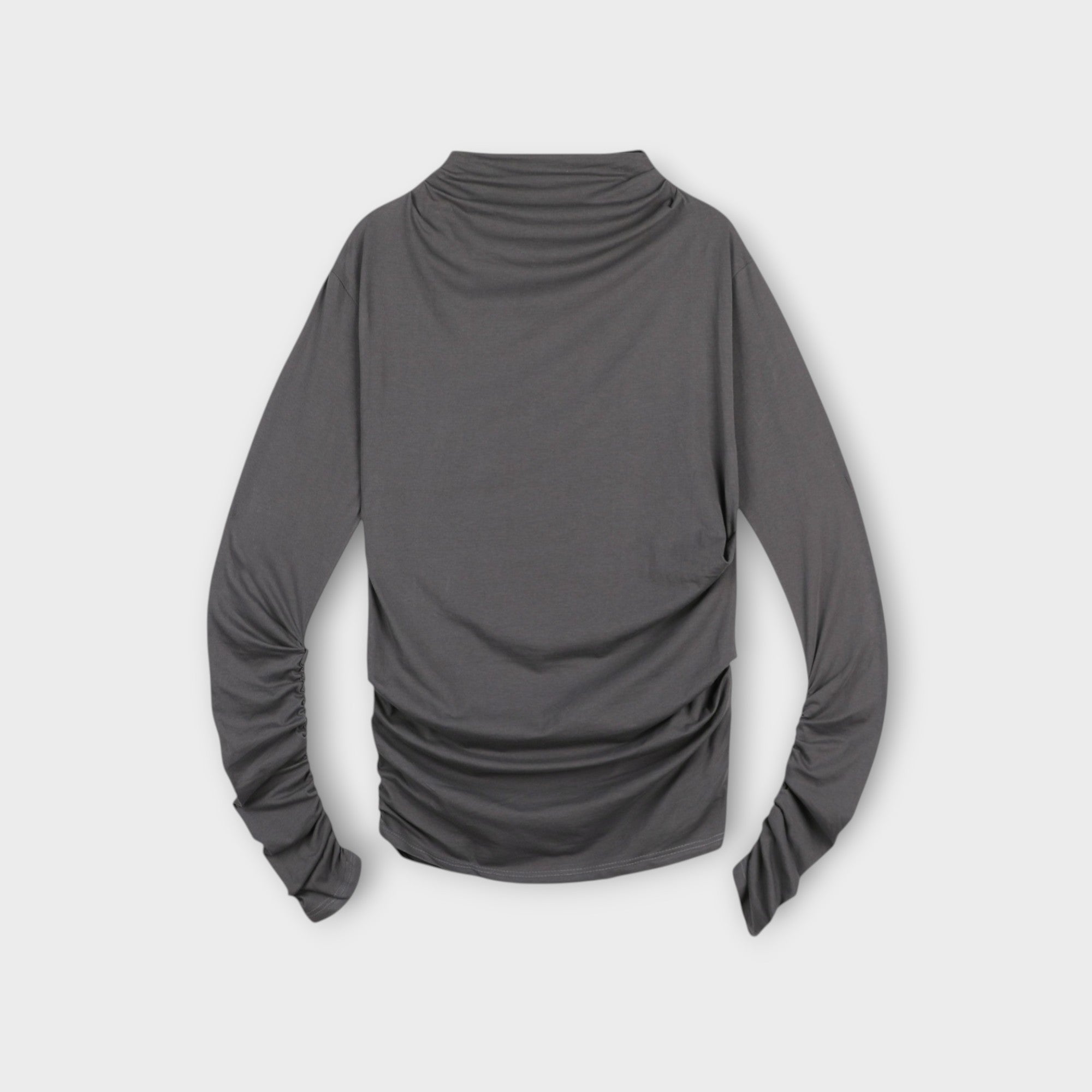 Soft Shirring Long Sleeve Top