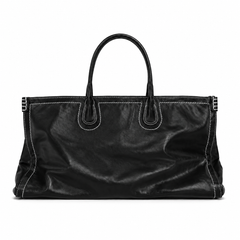 Contrast-Stitch Carryall Bag