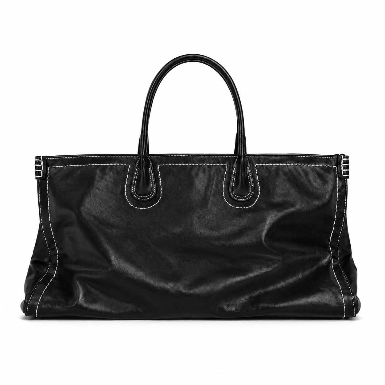 Contrast-Stitch Carryall Bag