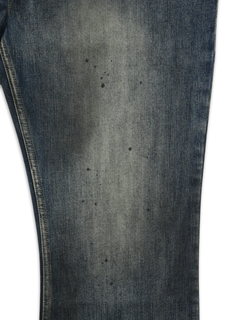 Oil-Wash Semi-Flare Jeans