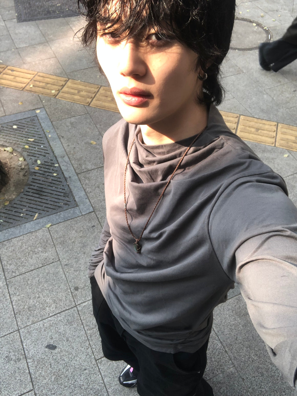 Soft Shirring Long Sleeve Top