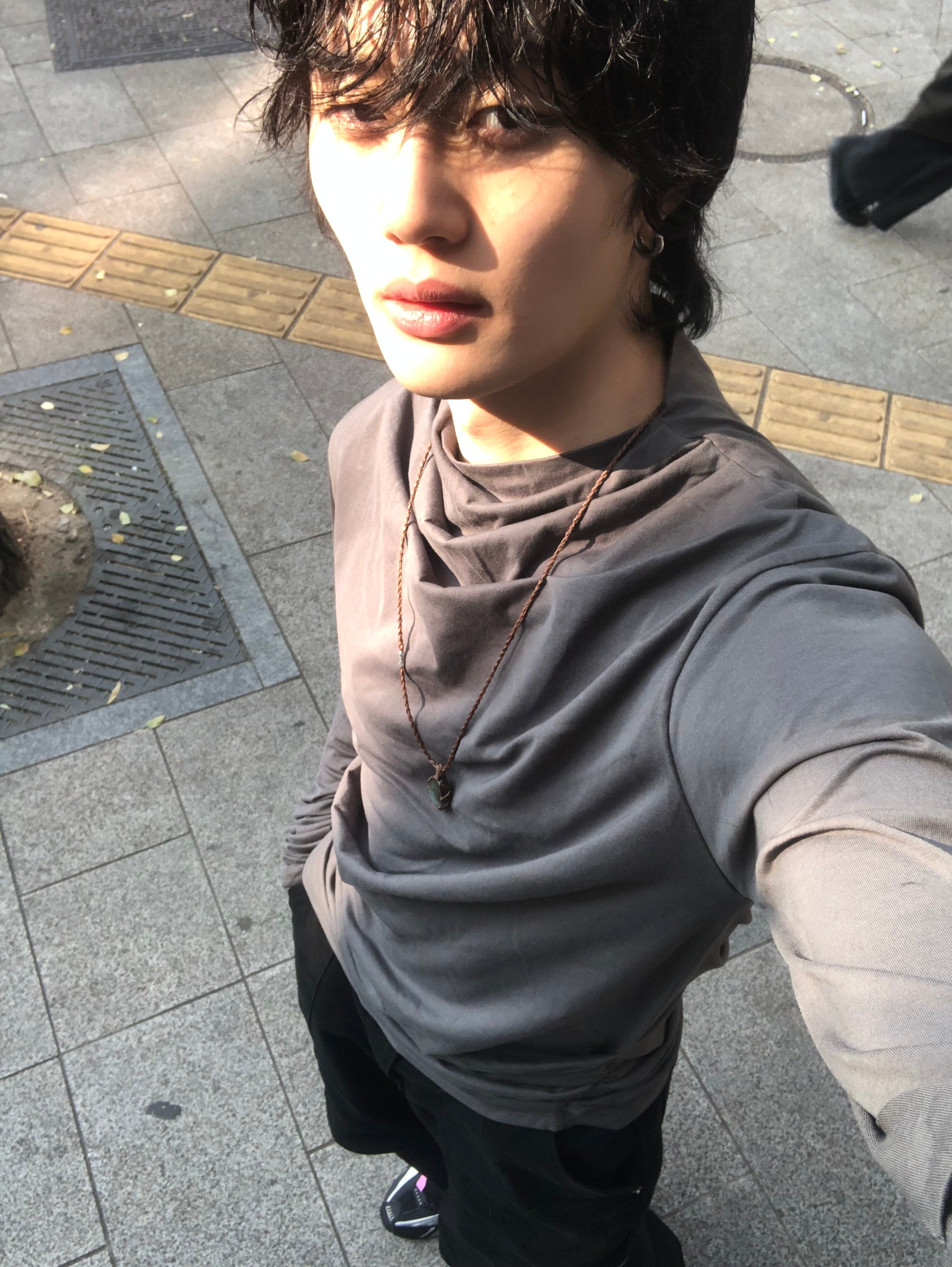 Soft Shirring Long Sleeve Top