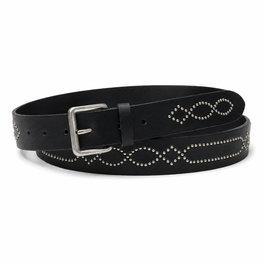 Loop-Stud Leather Belt