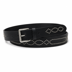 Loop-Stud Leather Belt