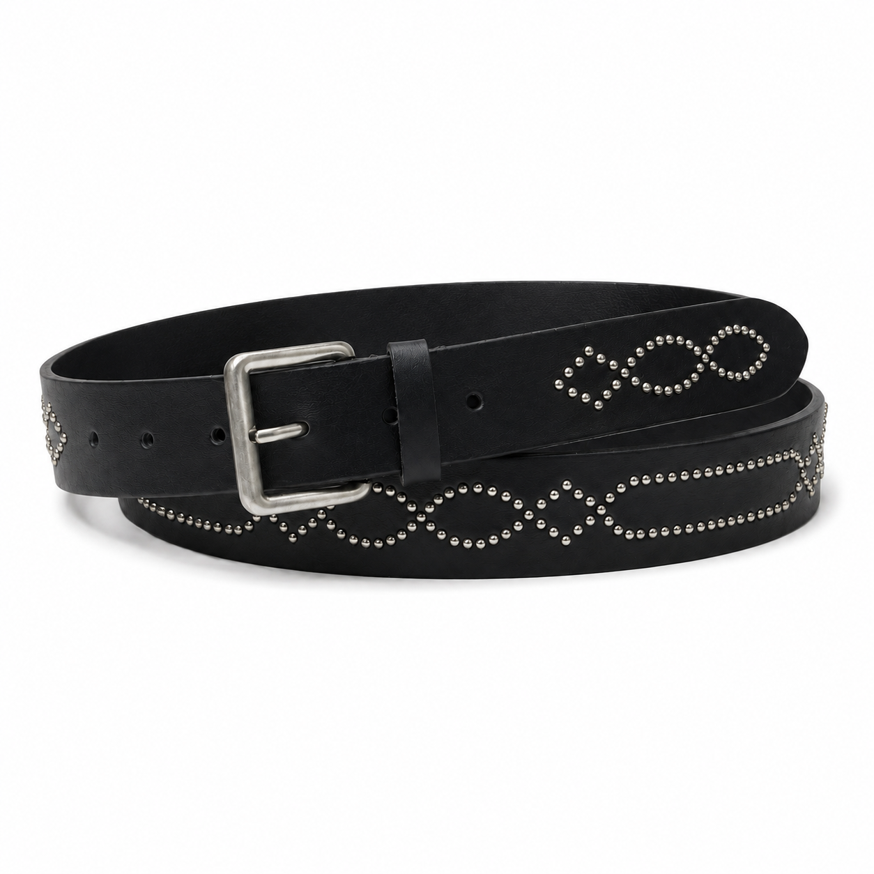 Loop-Stud Leather Belt