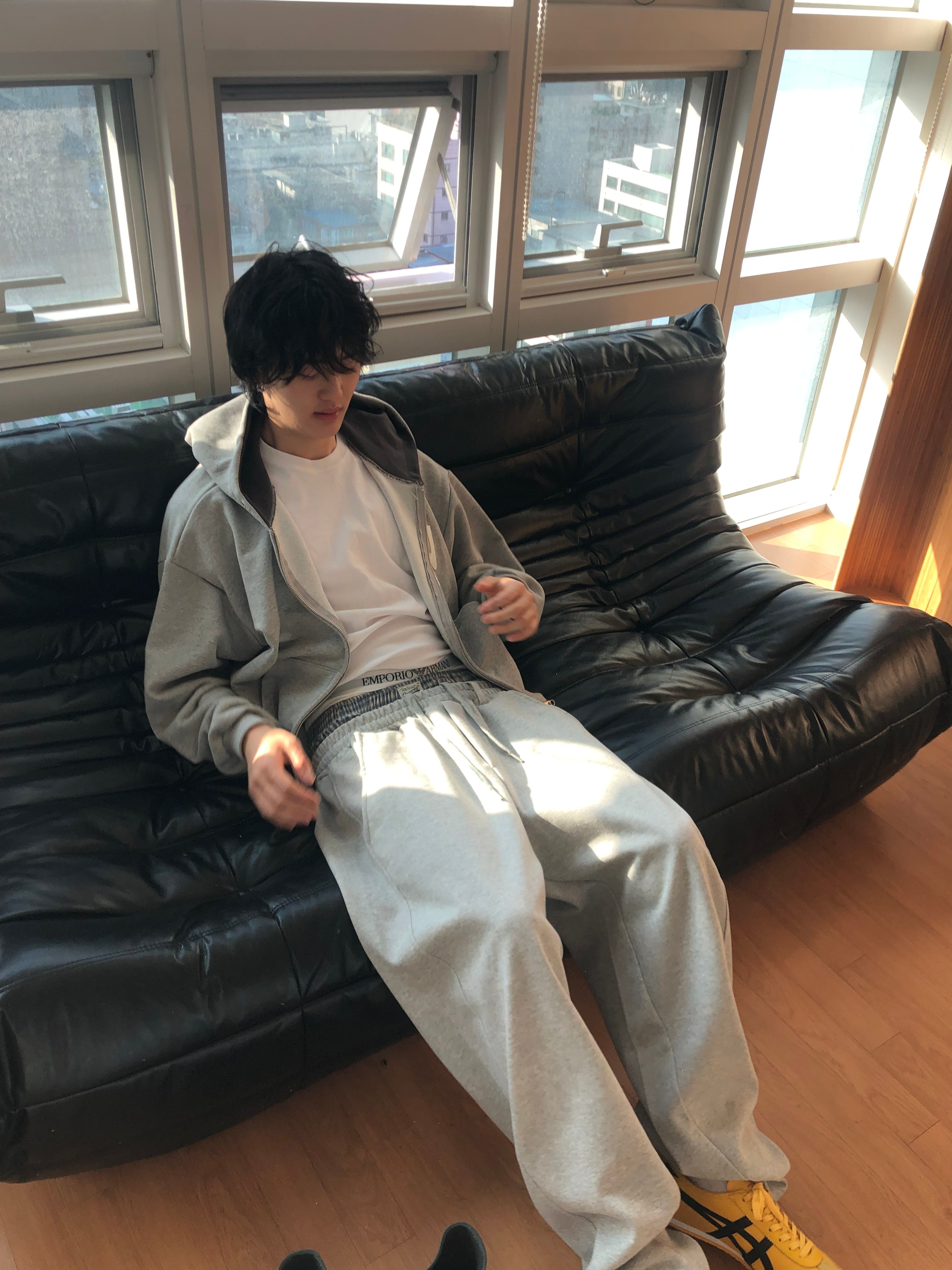 Sagged Layered Sweat Pants