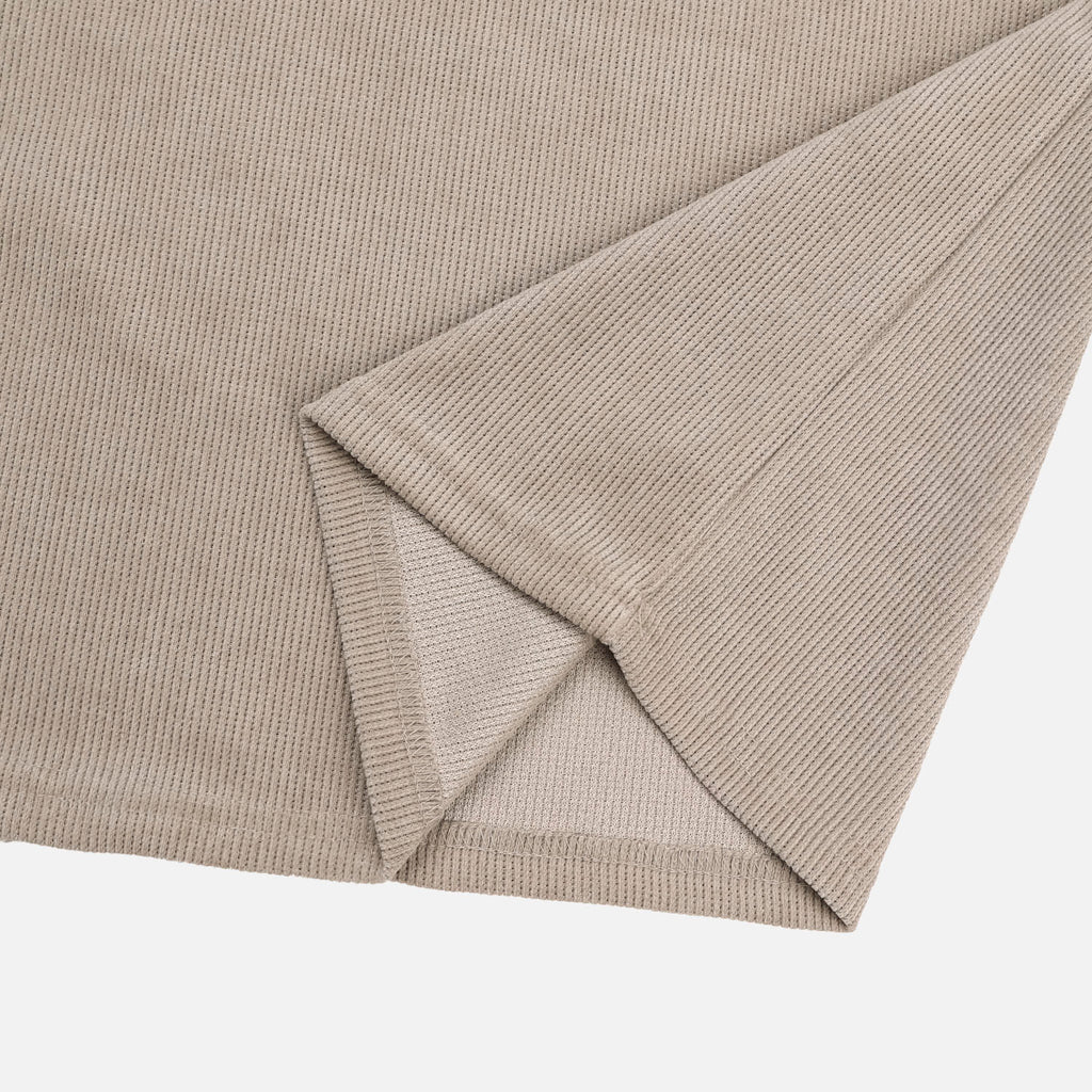 Waffle Knit Crop Long Sleeve