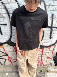Distressed Horse Graphic Cotton Tee