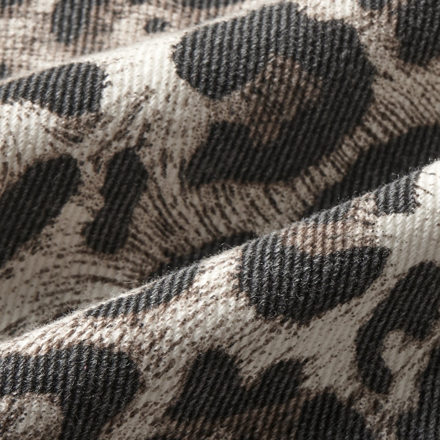 Washed Leopard Wide Cotton Pants