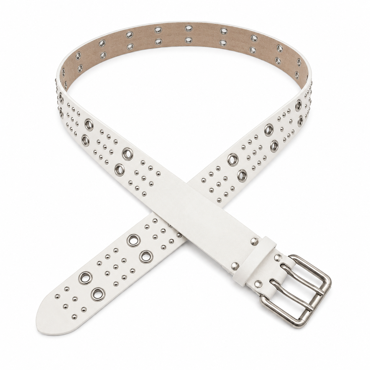 Circle-Stud Wide Belt