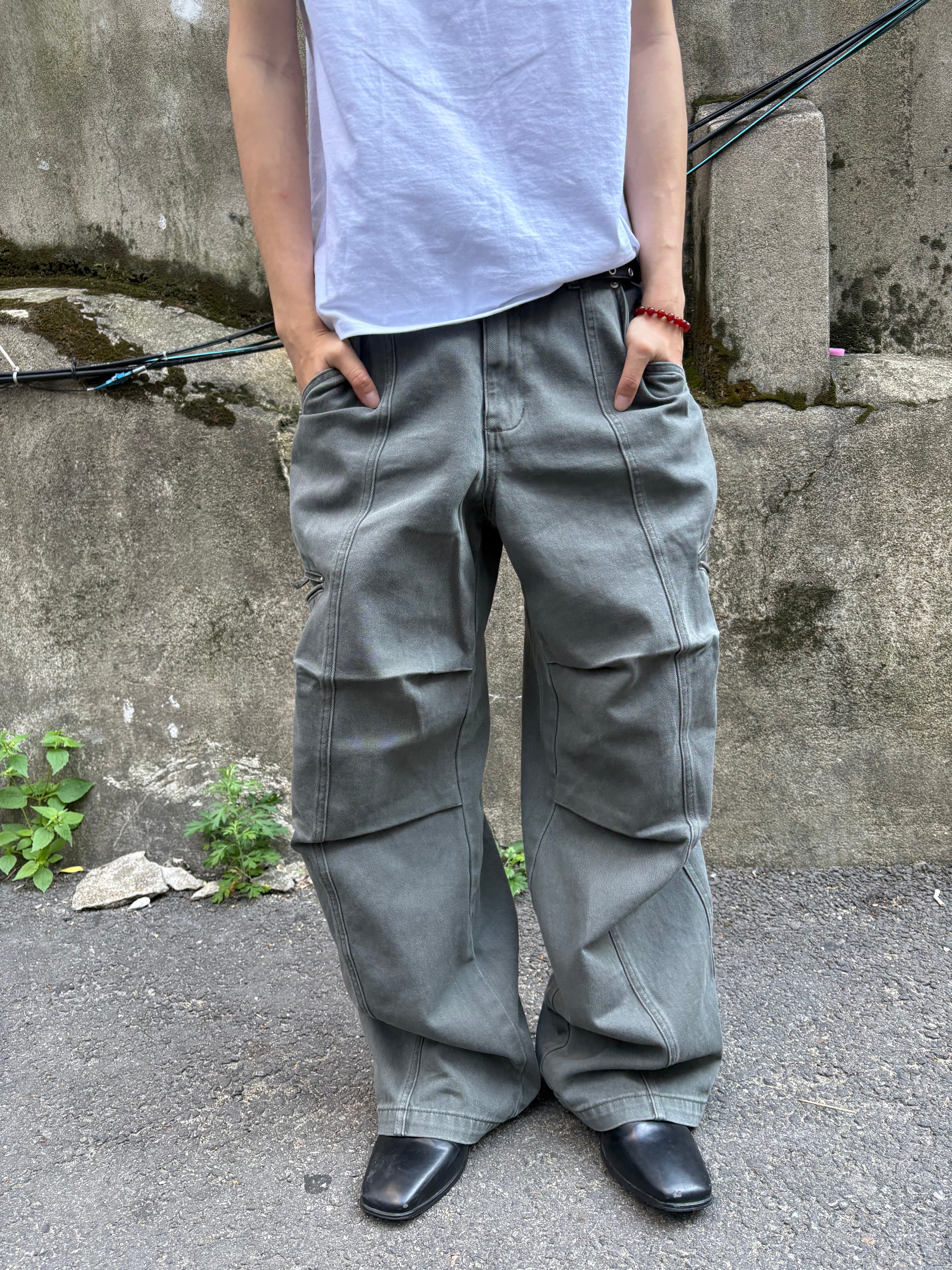 Panel-Dyed Cargo Pants