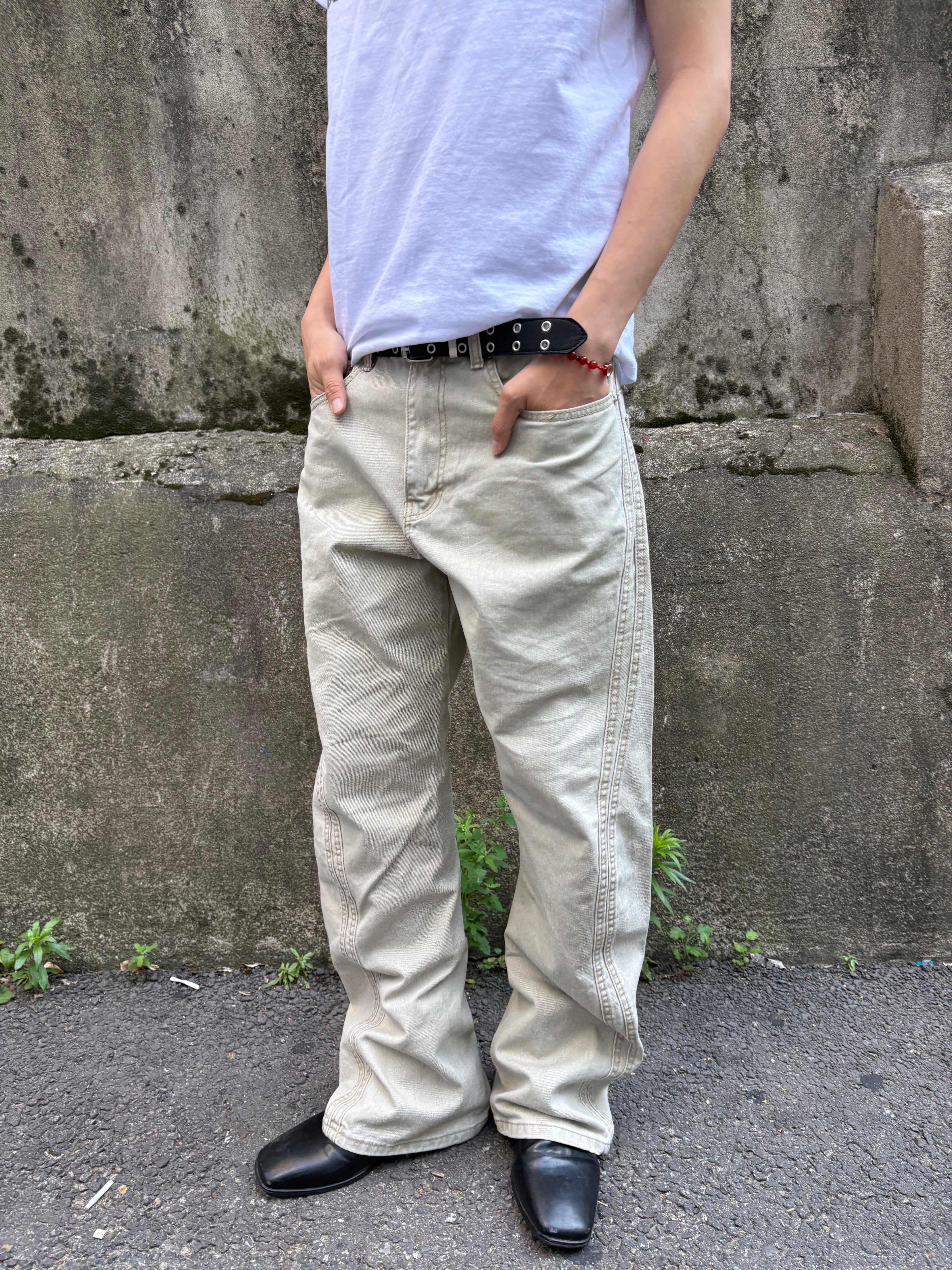 Washed Seam Flare Pants