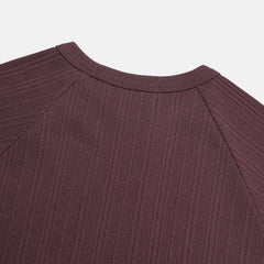 Side-Zip Ribbed Short Sleeve Knit Top