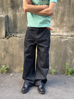 Script-Embroidered Selvedge Jeans