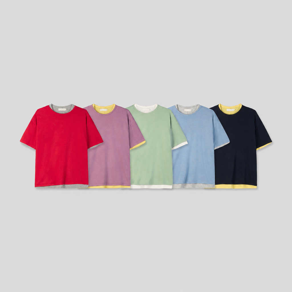 Layered-Cut Short Sleeve Tee