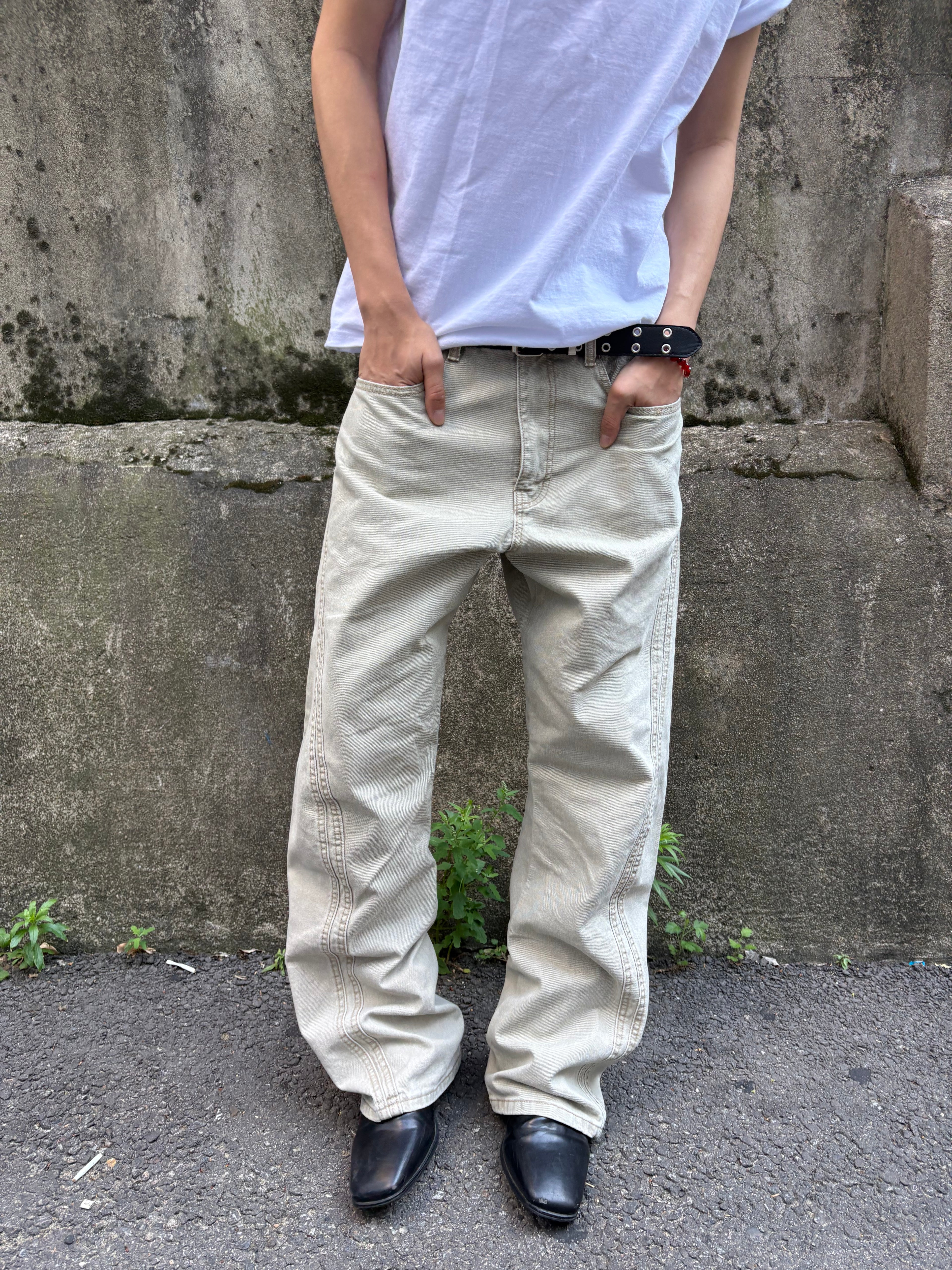 Washed Seam Flare Pants