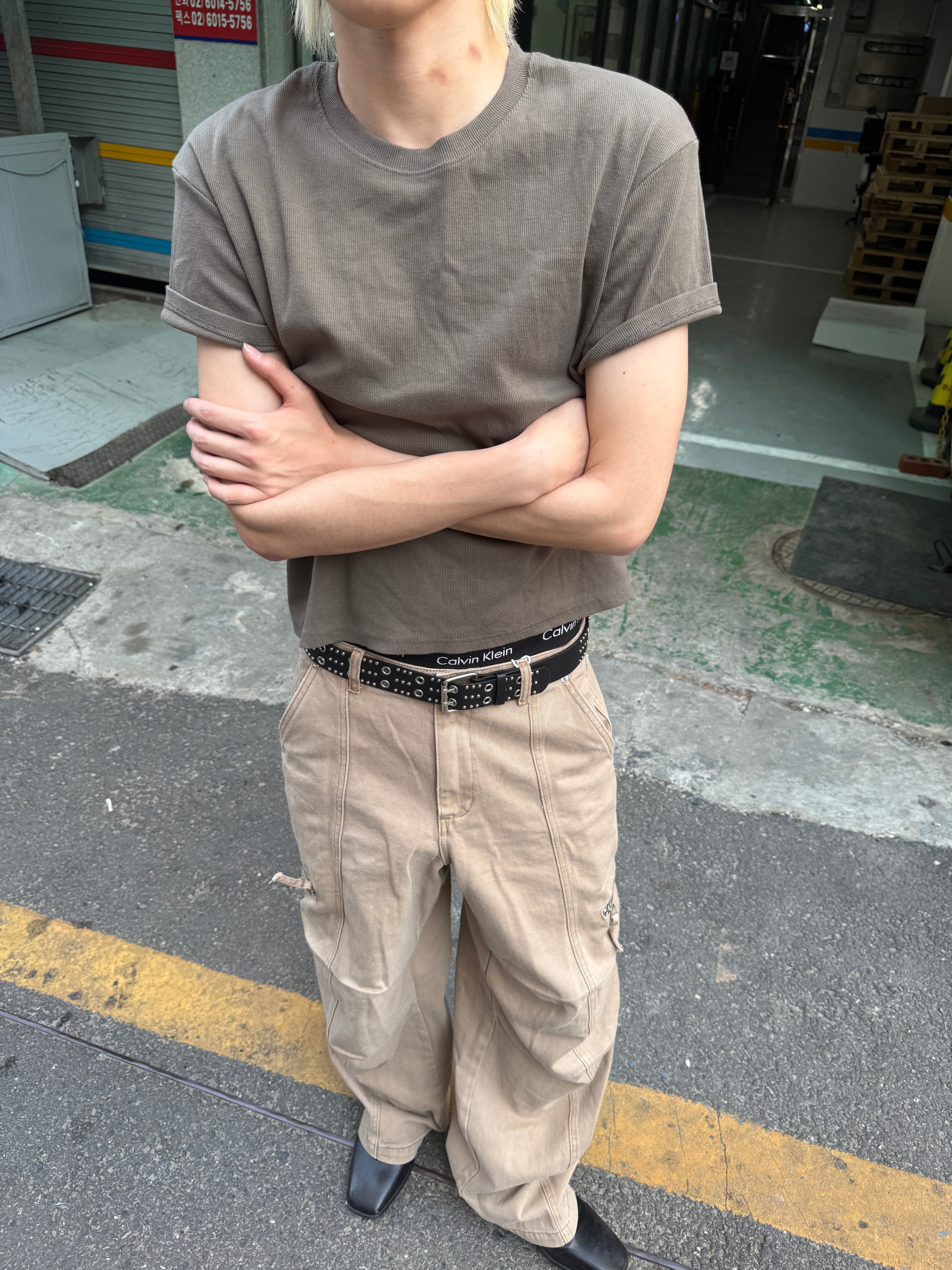 Ribbed Muscle-Fit Crew T-Shirt