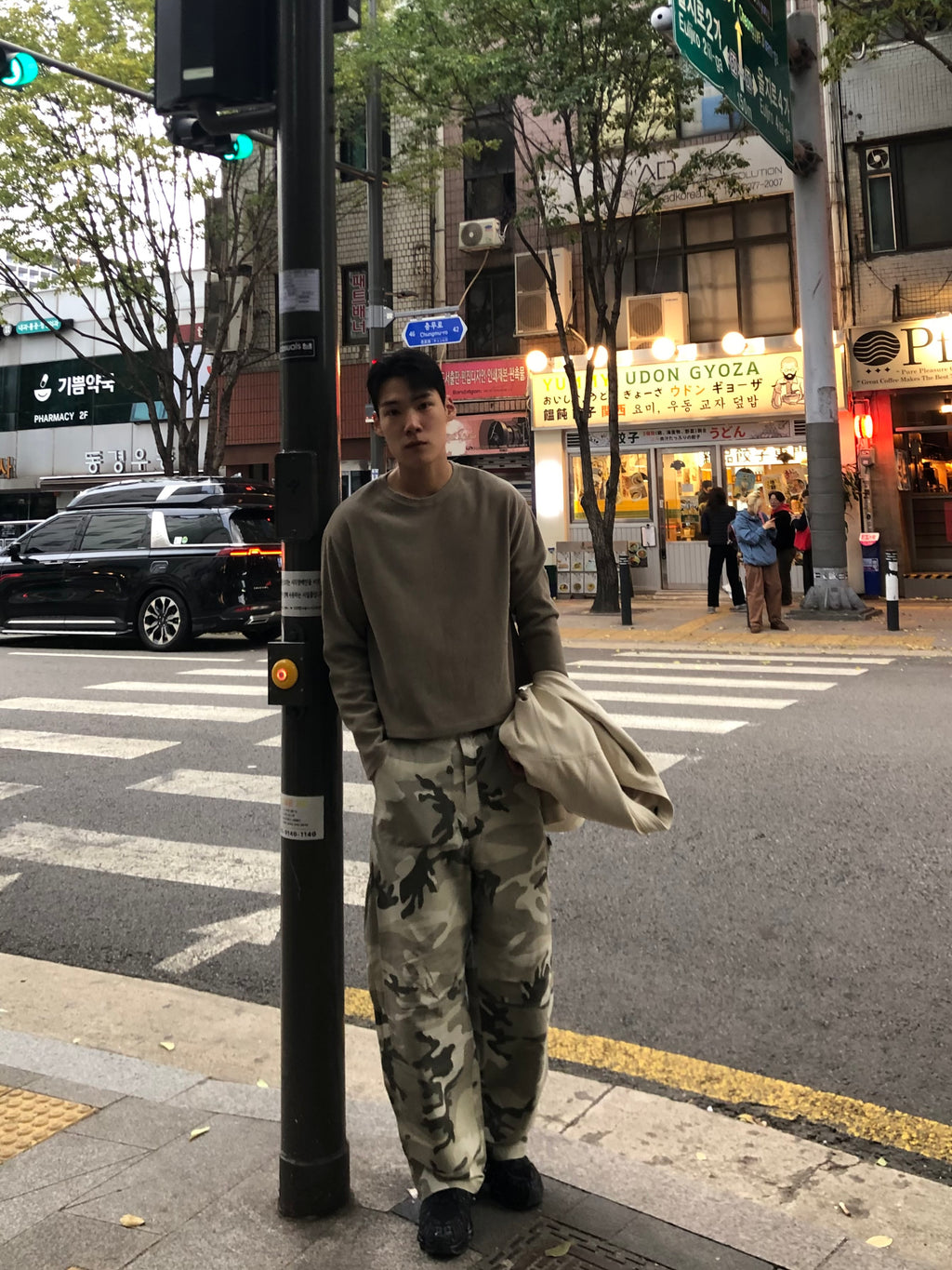 Waffle Knit Crop Long Sleeve