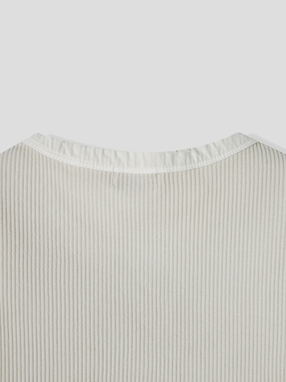 Pigment-Washed Ribbed Henley Tank Top