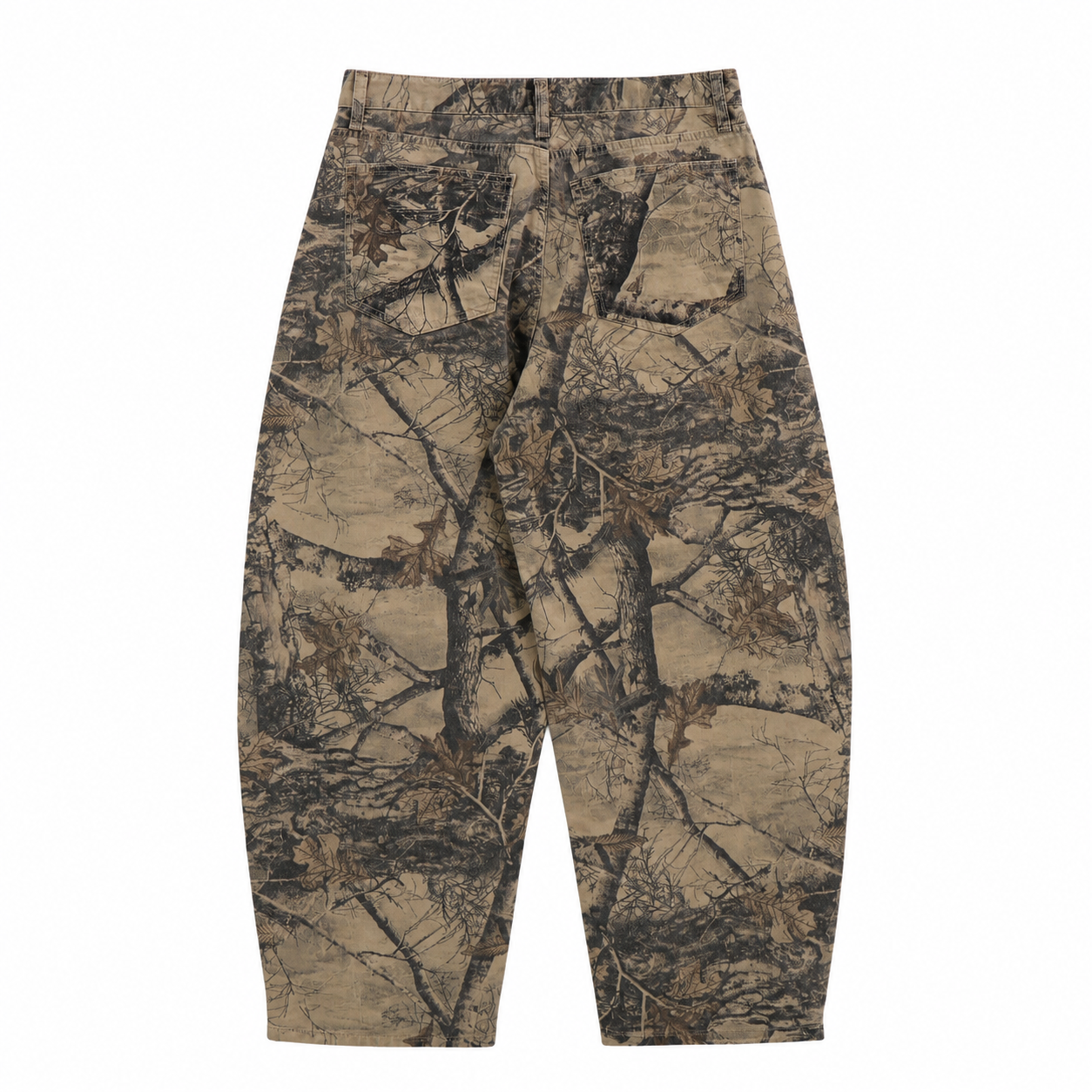 Washed Forest-Camo Balloon Pants
