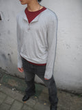 Buckle-Detail Layered Long Sleeve Top