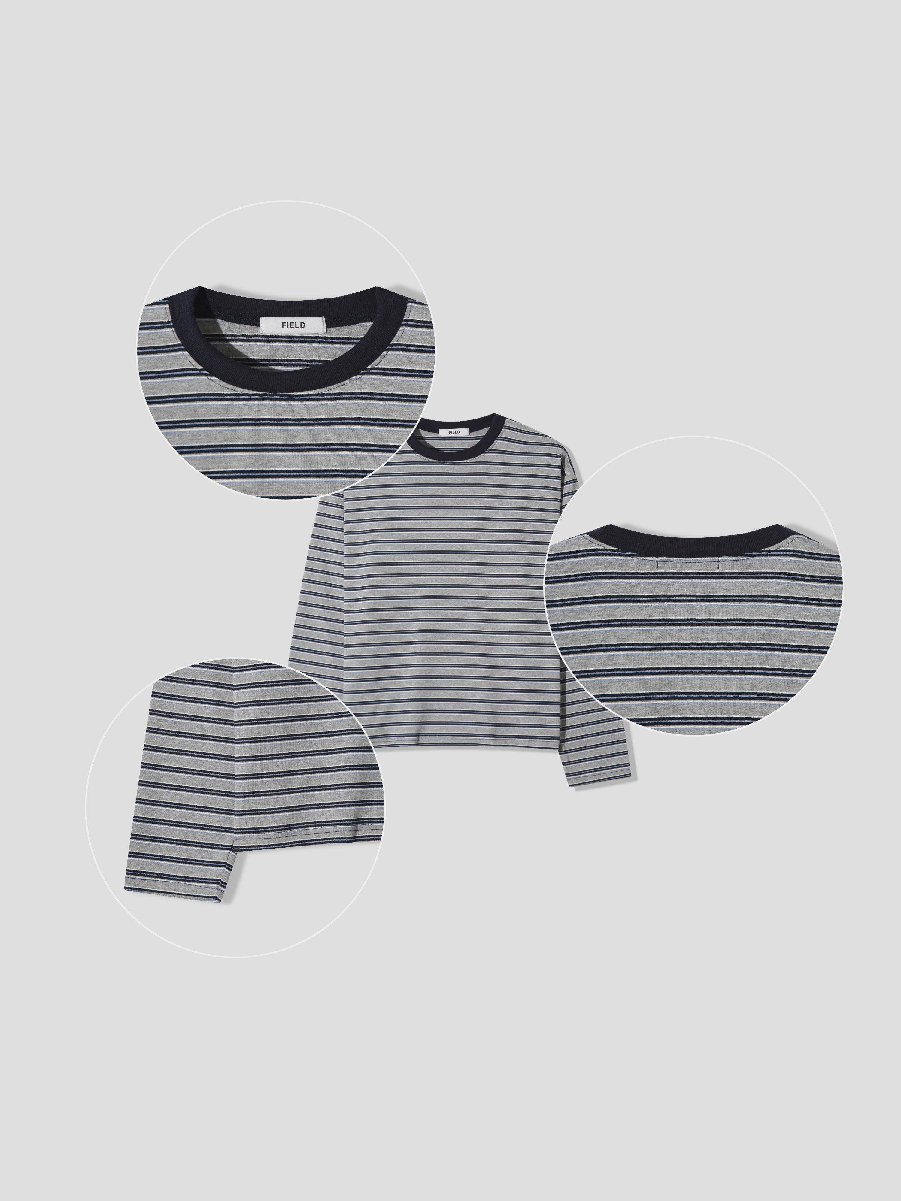 Soft Stretch Stripe Long Sleeve Tee
