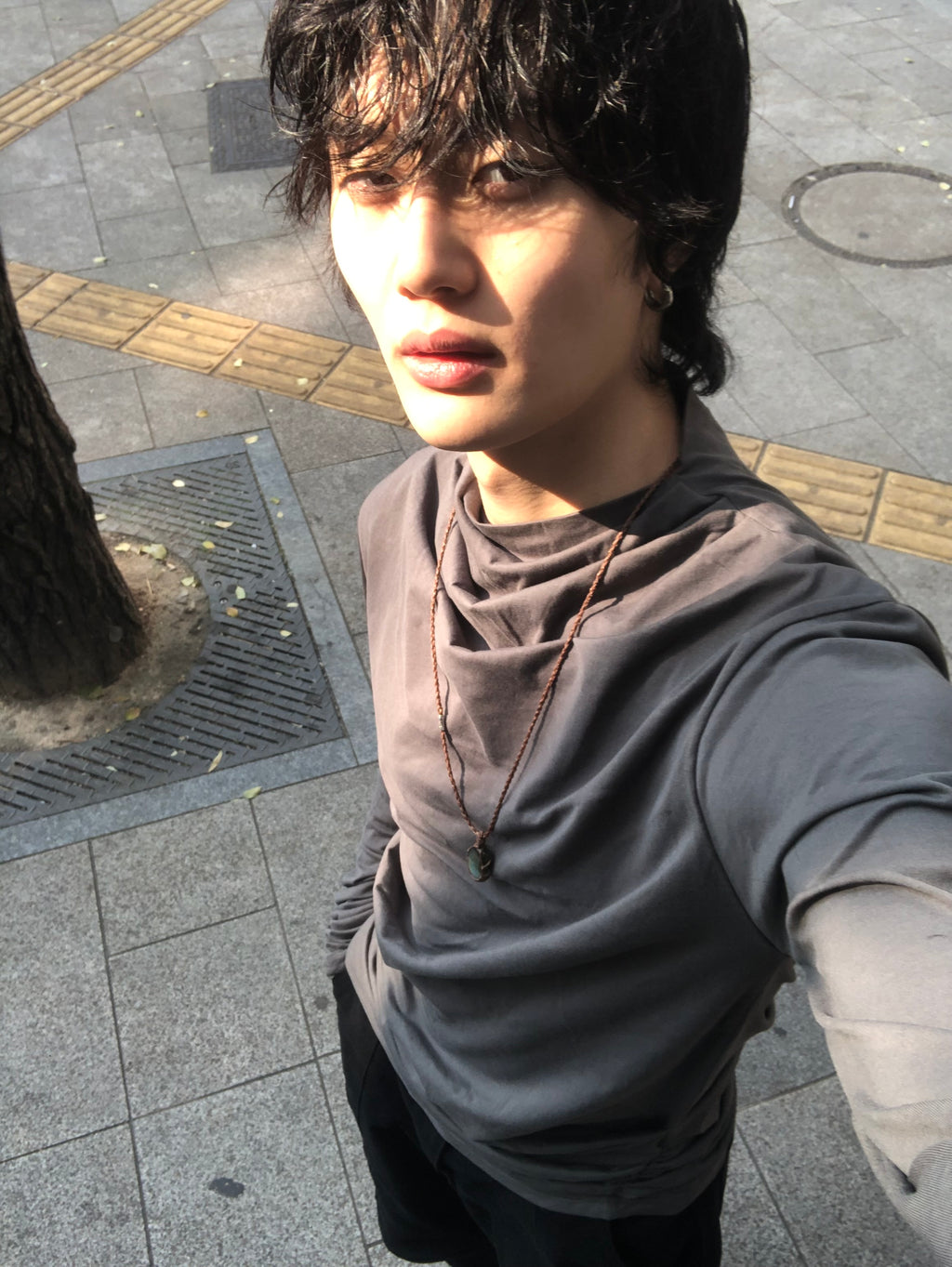 Soft Shirring Long Sleeve Top