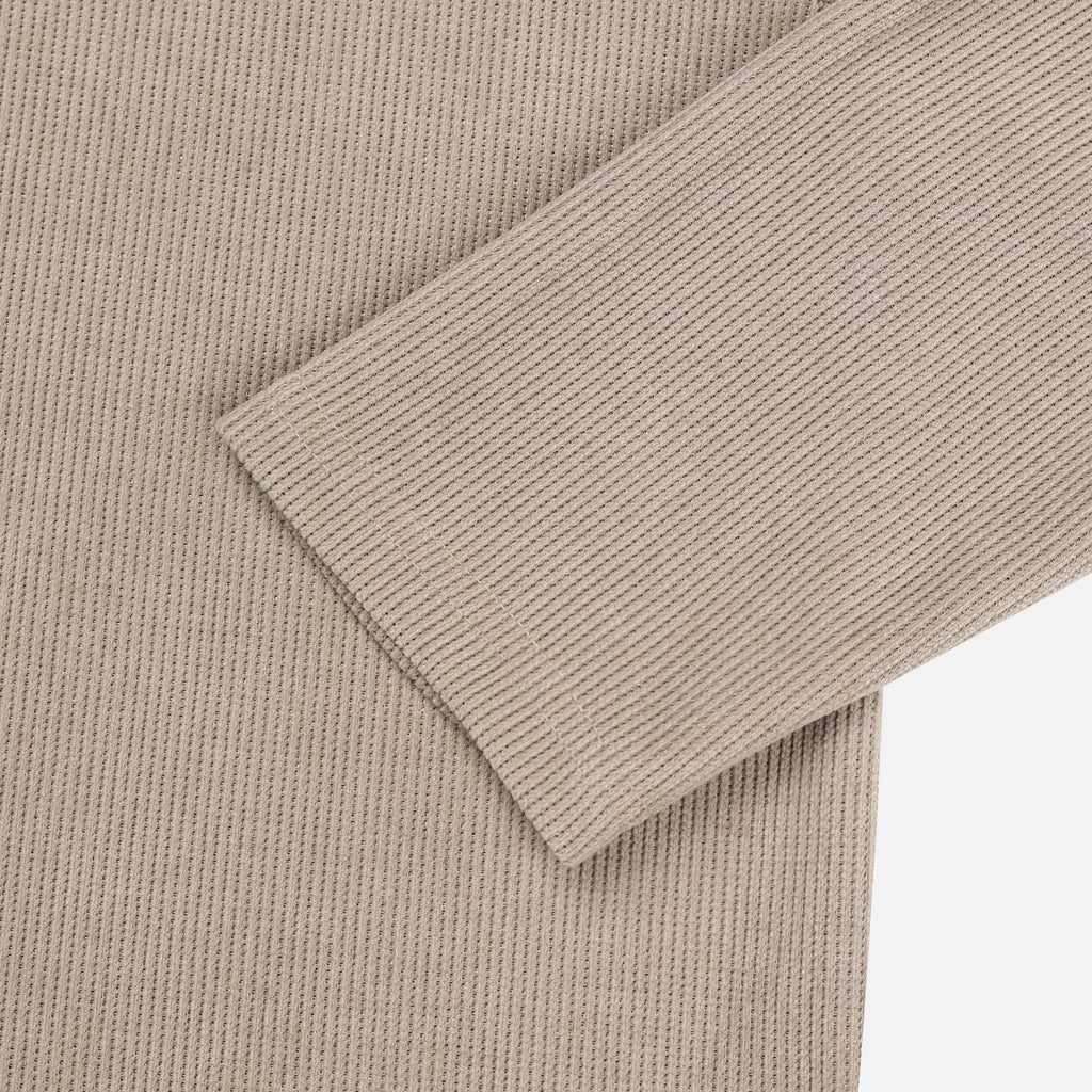 Waffle Knit Crop Long Sleeve