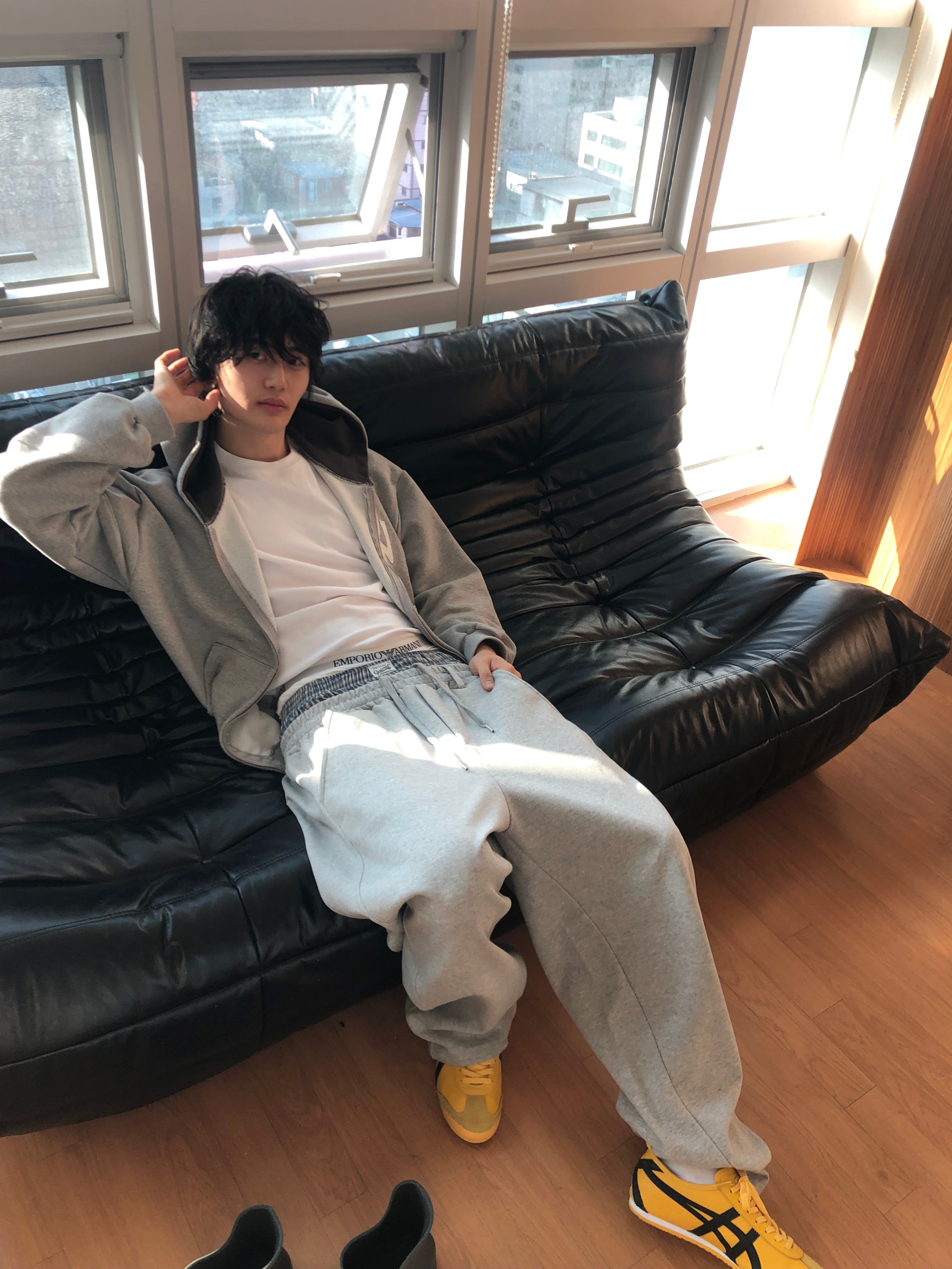 Sagged Layered Sweat Pants