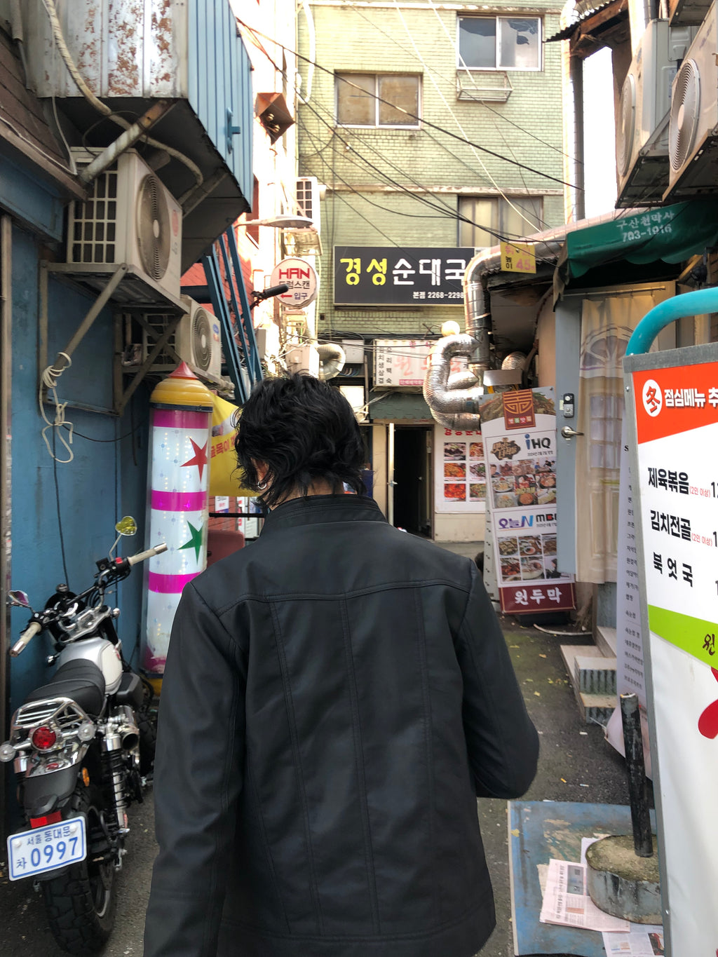 Y2k began leather biker jacket