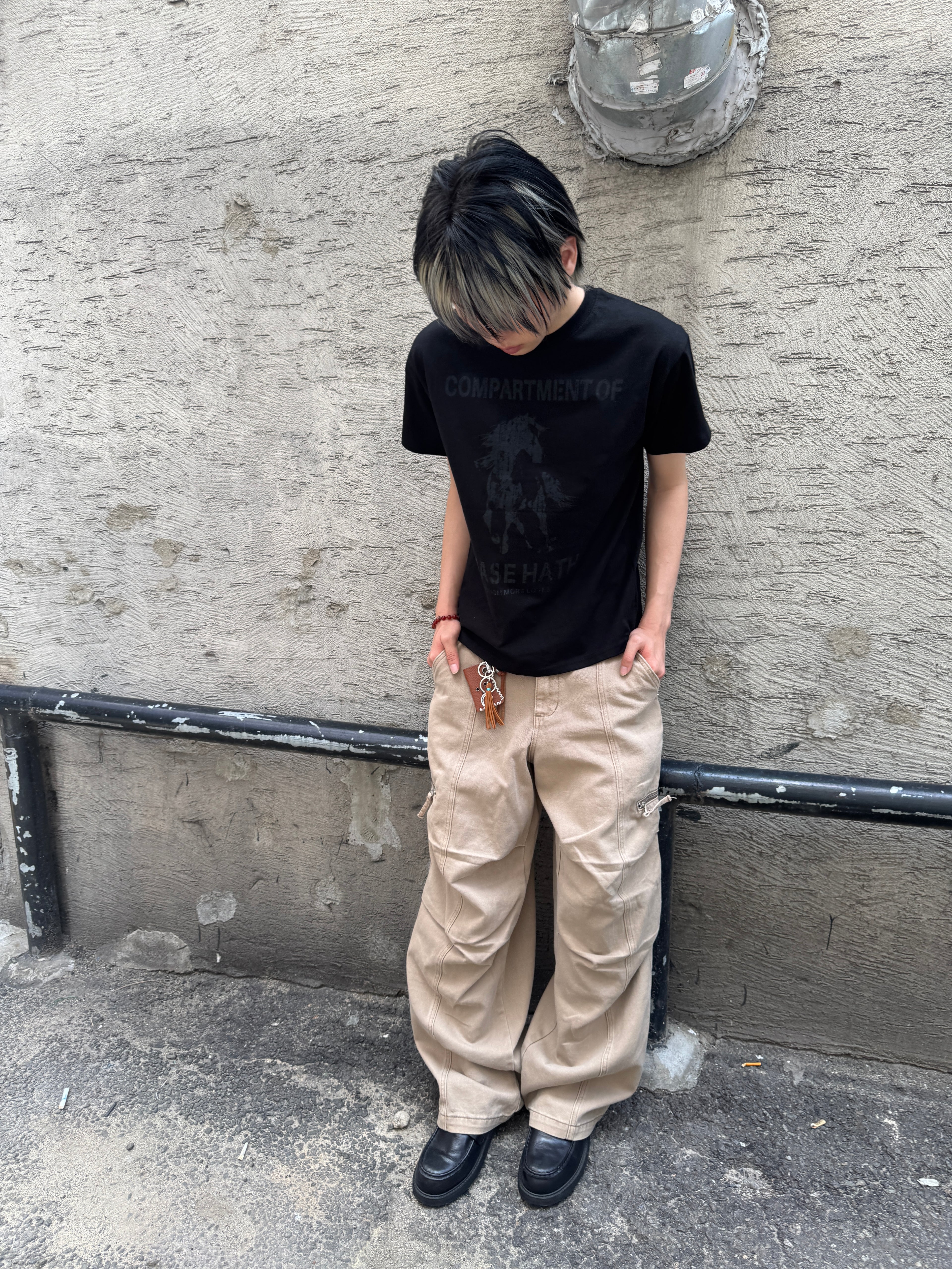 Panel-Dyed Cargo Pants