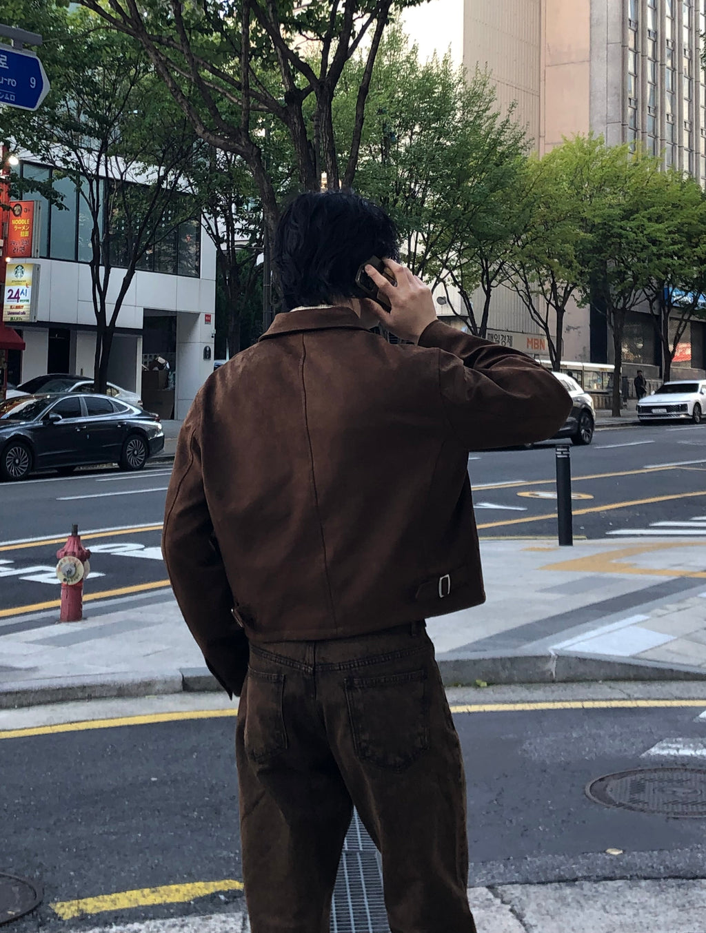 Faux Suede Cropped Zip Jacket
