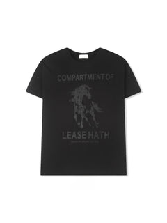 Distressed Horse Graphic Cotton Tee
