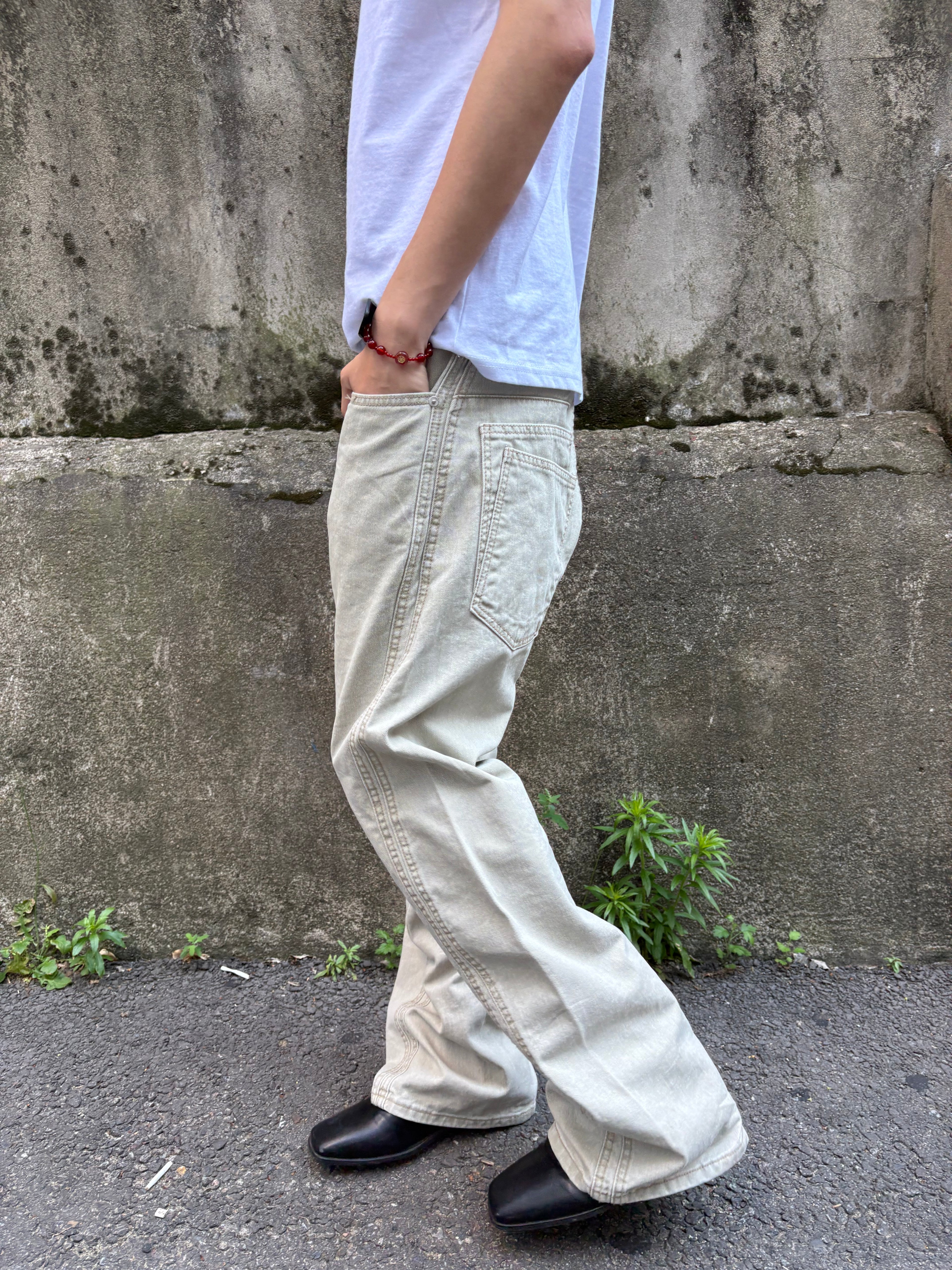 Washed Seam Flare Pants