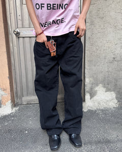Tab-Pocket Wide Denim Pants