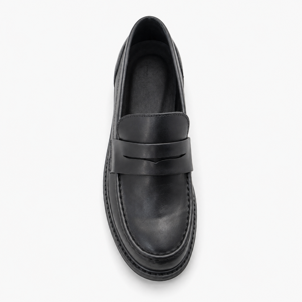 Moc-Toe Leather Penny Loafers
