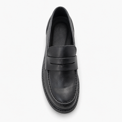 Moc-Toe Leather Penny Loafers