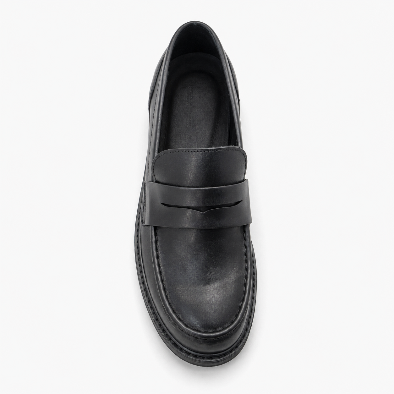 Moc-Toe Leather Penny Loafers