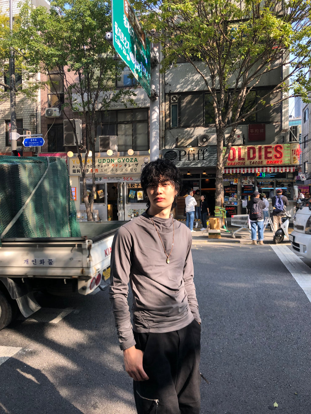 Soft Shirring Long Sleeve Top