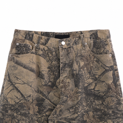 Washed Forest-Camo Balloon Pants
