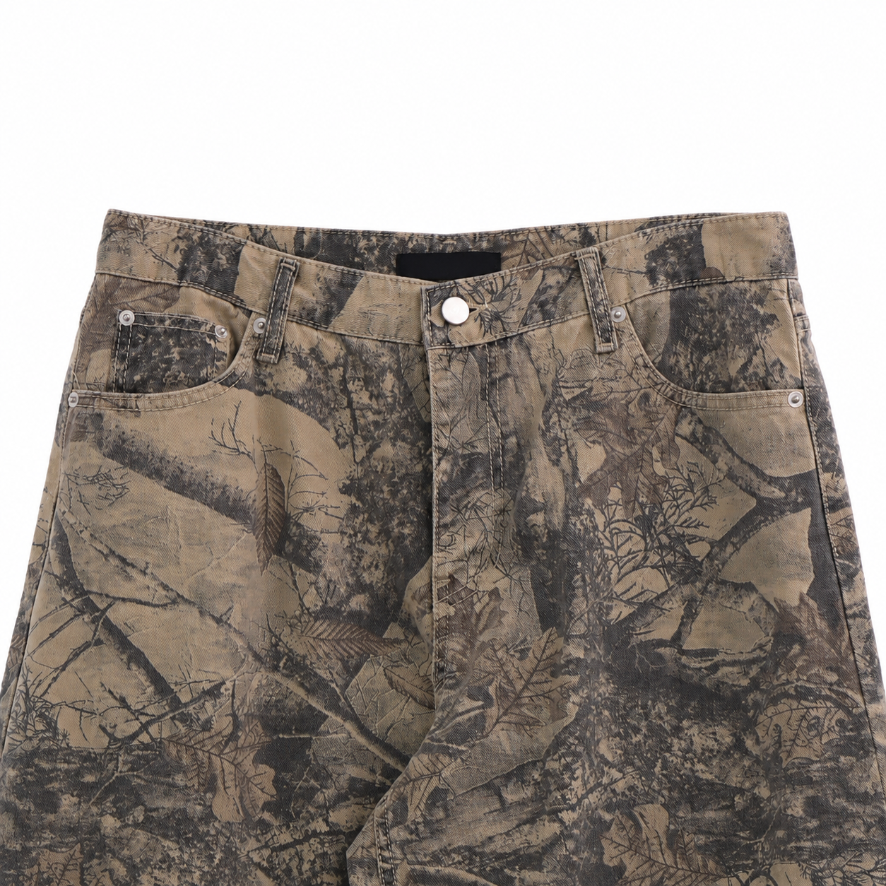 Washed Forest-Camo Balloon Pants